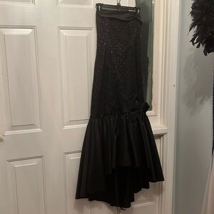 Formal strapless black dress and sequin details Dressy Details size 10